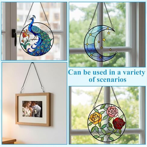 10Pcs Stained Glass Chains 20" Black Hanging Chains Craft Chain for Suncatcher Chain and Hooks Decorative Metal Chainn to Hang Picture Frame Sun Catcher Plants Art Crafts Window, Light Weight in Kuwait