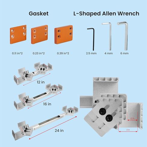 Aluminum Framing Spacing Tool Set - Adjustable 12-16 on Center framing Tool and 16-24in Stud Spacing, Stud Framing Tool for Walls, Roofs, Floors or Ladders Stud Layout Tools in Kuwait