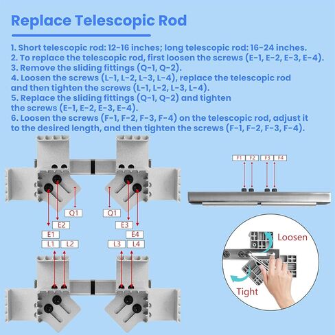 Aluminum Framing Spacing Tool Set - Adjustable 12-16 on Center framing Tool and 16-24in Stud Spacing, Stud Framing Tool for Walls, Roofs, Floors or Ladders Stud Layout Tools in Kuwait