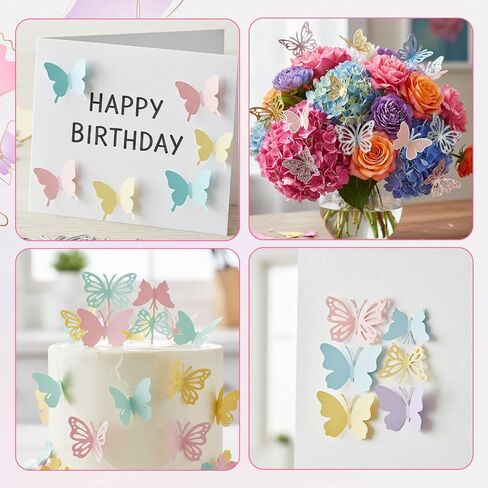 Butterflies Die Cut 4Pcs Large Butterfly Dies for Card Making Metal Butterfly Dies for DIY Embossing Card Making Scrapbooking, Silver in Saudi Arabia