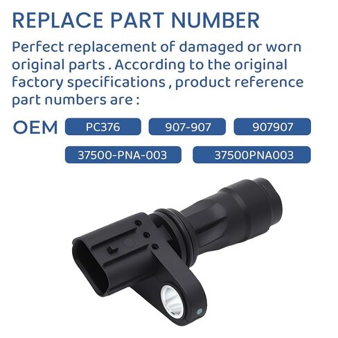Engine Crankshaft Position Sensor Compatible with2002-2011 Honda Civic， 2002-2009 Honda CR-V， 2007-2011 Acura CSX， 2002-2006 Acura RSX， Front， 1.3L 2.0L 2.4L, Replace# 37500PNA003 in Kuwait