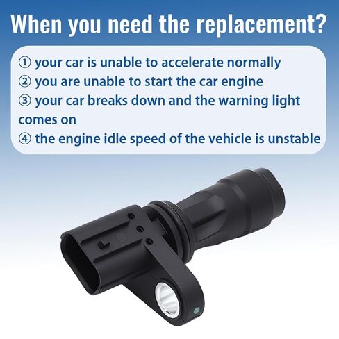 Engine Crankshaft Position Sensor Compatible with2002-2011 Honda Civic， 2002-2009 Honda CR-V， 2007-2011 Acura CSX， 2002-2006 Acura RSX， Front， 1.3L 2.0L 2.4L, Replace# 37500PNA003 in Kuwait