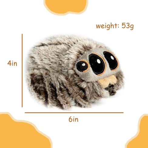 Magnetic Spider Plush, 4.33'' Cute Mini Jumping Spider Plushie, Soft Stuffed Animal for Kids & Decorations in Saudi Arabia