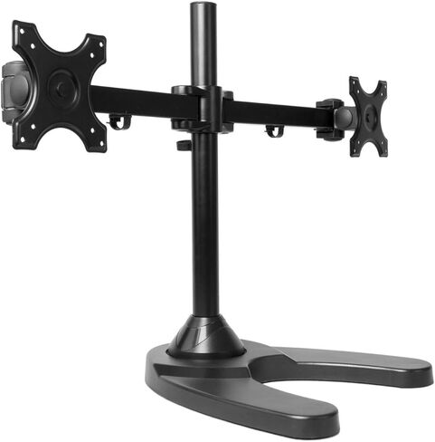 Dual Freestanding Monitor Stand Holds Monitors up to 24" - Standard Vesa Mount in Saudi Arabia