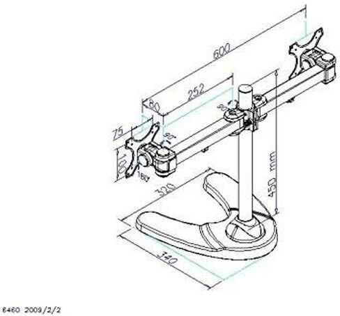 Dual Freestanding Monitor Stand Holds Monitors up to 24" - Standard Vesa Mount in Saudi Arabia