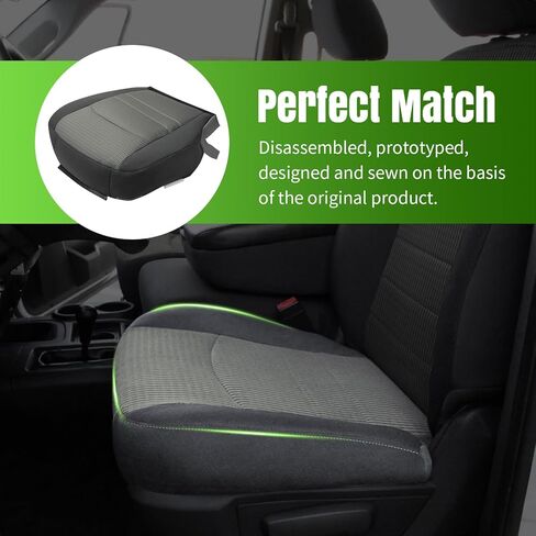 Replacement Driver Bottom Side Cloth Seat Cover, Foam Cushion Compatible with Dodge Ram 1500 2500 3500 4500 5500 (2009 2010 2011 2012) Driver Side Bottom Lower Replacement Gray in Kuwait
