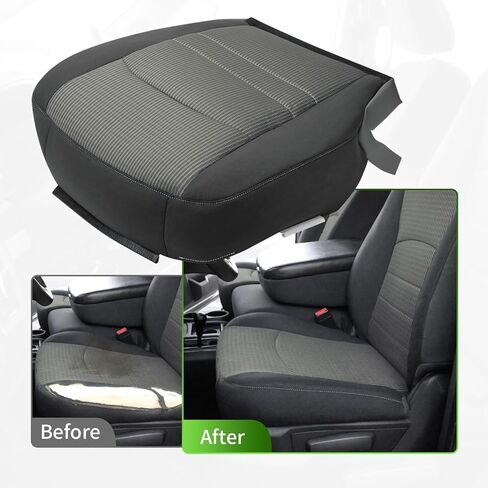 Replacement Driver Bottom Side Cloth Seat Cover, Foam Cushion Compatible with Dodge Ram 1500 2500 3500 4500 5500 (2009 2010 2011 2012) Driver Side Bottom Lower Replacement Gray in Kuwait