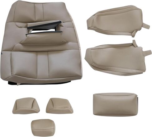 SecosAutoparts المقعد الخلفي العلوي مسند الرأس غطاء مقعد جلدي تان متوافق مع Honda Accord 2008 2009 2010 2011 2012 in Kuwait