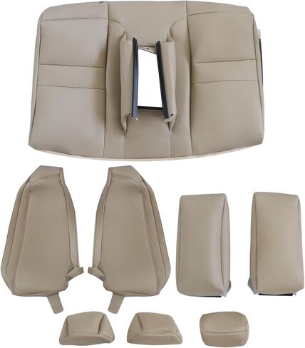 SecosAutoparts المقعد الخلفي العلوي مسند الرأس غطاء مقعد جلدي تان متوافق مع Honda Accord 2008 2009 2010 2011 2012 in Kuwait
