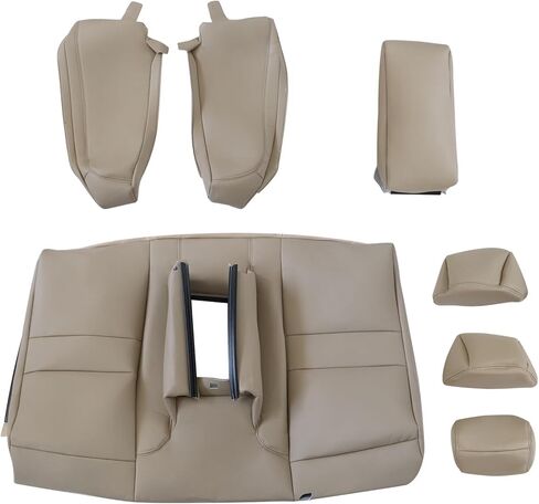 SecosAutoparts المقعد الخلفي العلوي مسند الرأس غطاء مقعد جلدي تان متوافق مع Honda Accord 2008 2009 2010 2011 2012 in Kuwait