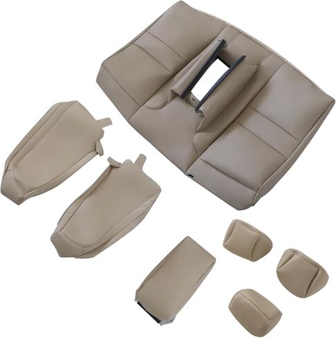 SecosAutoparts المقعد الخلفي العلوي مسند الرأس غطاء مقعد جلدي تان متوافق مع Honda Accord 2008 2009 2010 2011 2012 in Kuwait