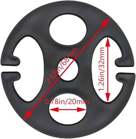 10PCS Round Adjustable Fixing Plates Car Seat Adjustable Plastic Buckles Plum Blossom Disc Elastic Webbing Buckles 2.68x1.26x0.78 Inches Black in Kuwait