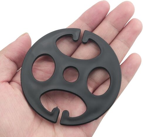 10PCS Round Adjustable Fixing Plates Car Seat Adjustable Plastic Buckles Plum Blossom Disc Elastic Webbing Buckles 2.68x1.26x0.78 Inches Black in Kuwait