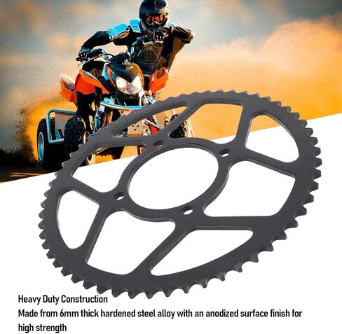 SIXRUN 420 57 Tooth Rear Drive Sprocket, Steel Alloy, 235mm Outer Diameter, for ATV Quad Pit Bike Motorcycle in Kuwait
