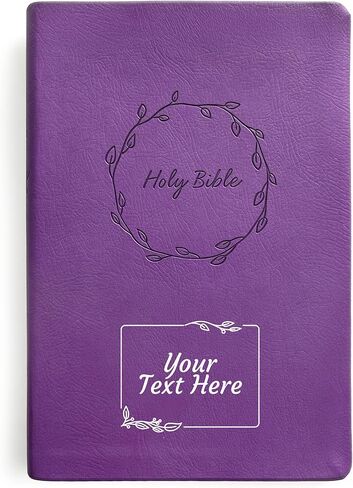 كتاب مقدس مطبوع كبير الحجم ذو قيمة NKJV، نص وتصميم اسم مخصص، نسخة الملك جيمس الجديدة، حرف أحمر، تأكيد المعمودية، التخرج، هدية الزفاف، الفحم in Kuwait