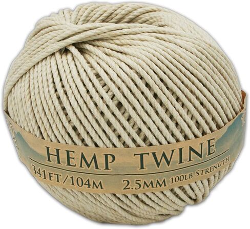Hemptopia 2.5mm Natural Hemp Twine - 341 Feet / 104 Meters - 100% Hemp in Saudi Arabia