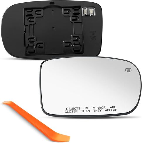 68101147AA Compatible with 2011-2014 Chrysler 200, 2012-2021 Chrysler 300, 2011-2021 Dodge Charger, 2012-2021 Dodge Challenger Driver Side Mirror, Left Side Mirrors Replacement Glass, Heated in Kuwait