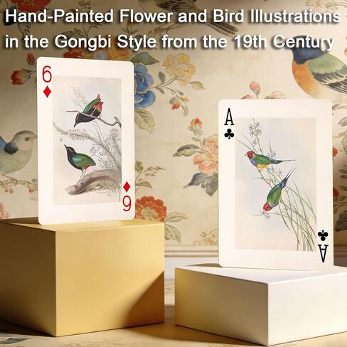 Vintage Style Bird Theme Playing Cards, 54 Different Illustrations, Nostalgic Classic Artistic Design, Suitable for Collection, and Party Games. in Saudi Arabia