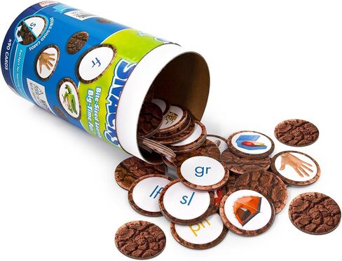 Junior Learning: CVC Snacks - Hands-On Spelling Game, Phonics & Words Practice, Picture Clues, Color Coded, Cookie Theme Double-Sided Cards, Kids 4+ in Kuwait