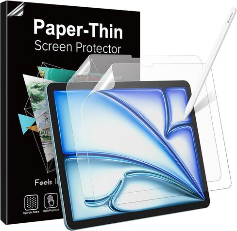 TiMOVO 2 Pack Paper Screen Protector for iPad Air 13 Inch M2 2024, Matte PET Film Screen Protector for iPad Air 13 Inch (A2898 A2899 A2900) Paper Write and Draw Like on Paper, Anti-Scratch in Saudi Arabia