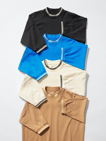 تي شيرت Uniqlo SUPIMA® قطن كبير الحجم | كم قصير in Kuwait