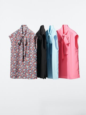 Uniqlo Bow Tie Sleeveless Blouse in Kuwait