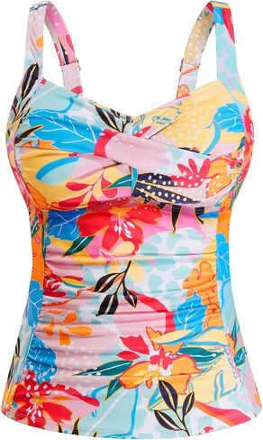Underwire Tankini Tops for Women - Tummy Control Swim Top Only 2025 Twist Front Bathing Suit Top No Bottom in Saudi Arabia