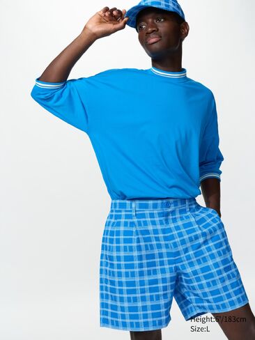 Uniqlo Pleated Shorts | 6" | Check in Kuwait