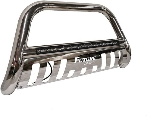 Bull Bar with Skid Plate and 25" LED, Fits Ram 1500 2019-2024 (Excluding Classic, Rebel, TRX), Polished Stainless Steel (304) Construction with Easy Bolt-On Installation. in Saudi Arabia