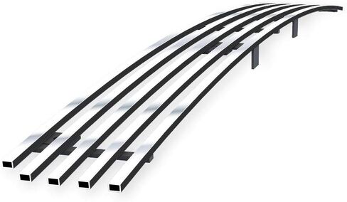 APS Compatible with Honda Pilot 2006-2008 Lower Bumper Stainless Steel Black 8x6 Horizontal Billet Front Grill Grille Insert H67130J in Kuwait