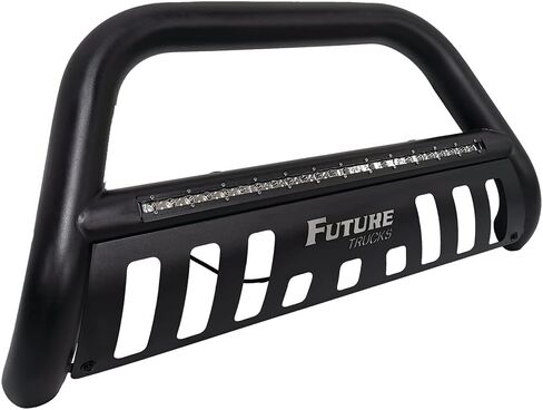 Bull Bar with Skid Plate for 2019-2022 (No LED), Fits Chevy Silverado/GMC Sierra 1500, Black Steel Construction Grill guardwith Easy Bolt-On Installation. in Saudi Arabia