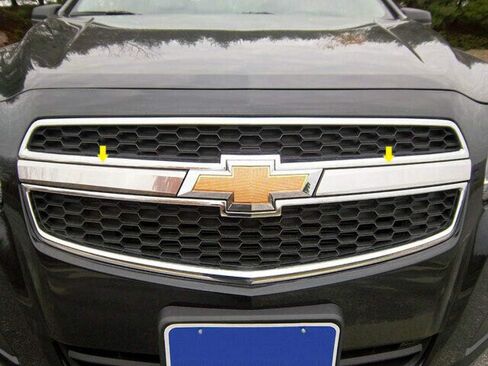 QAA Is Compatible With 2013-2013 Chevrolet Malibu 2 Piece Stainless Front Grille Accent Trim, 1.75" Width X 13" Length SG53105 in Saudi Arabia