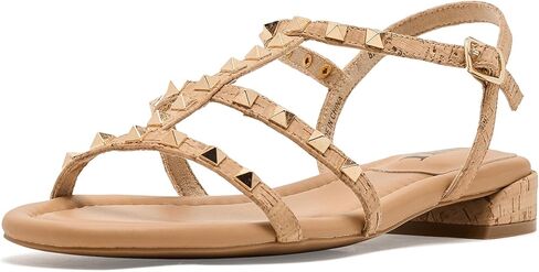 VANELi Womens Becky Flat Casual Sandals Casual Low Heel 1-2" - Silver in Saudi Arabia