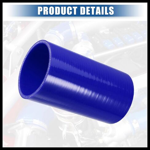 3 "ID 6" طول 4-Ply عززت ارتفاع درجة الحرارة مقرنة مستقيمة سيليكون المخفض خرطوم أزرق للسيارة المبرد مدخل الأنابيب مادة متينة in Kuwait