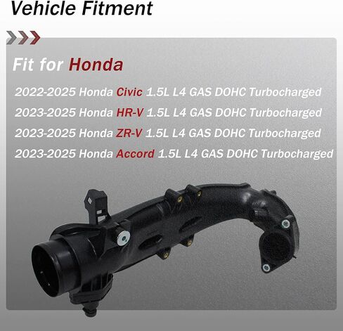AUCERAMIC 36171-64A-A01 Pipe Assy Turbocharger In Joint Fit 2022-2025 for Honda Civic Accord HR-V ZR-V 1.5L L4 Gas DOHC Turbocharged in Kuwait