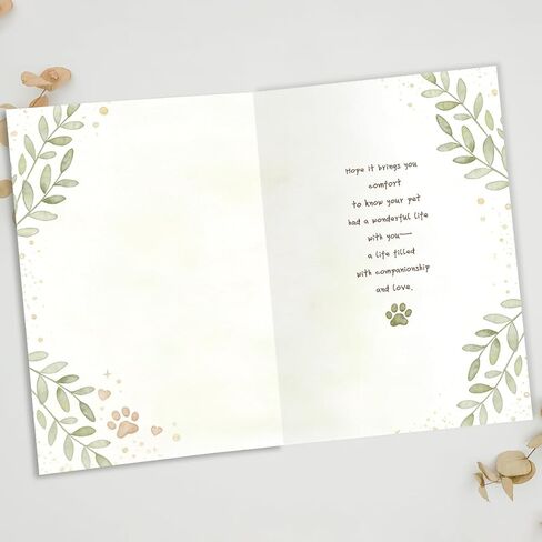 Pet Sympathy Card, Pet Loss Card for Dog Cat, Dog Sympathy Card, Thinking of You Condolence Card, Loss of Pet Card for Friend Family Coworker, Pet Memorial Card in Saudi Arabia
