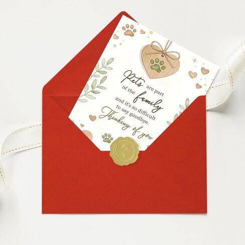Pet Sympathy Card, Pet Loss Card for Dog Cat, Dog Sympathy Card, Thinking of You Condolence Card, Loss of Pet Card for Friend Family Coworker, Pet Memorial Card in Saudi Arabia