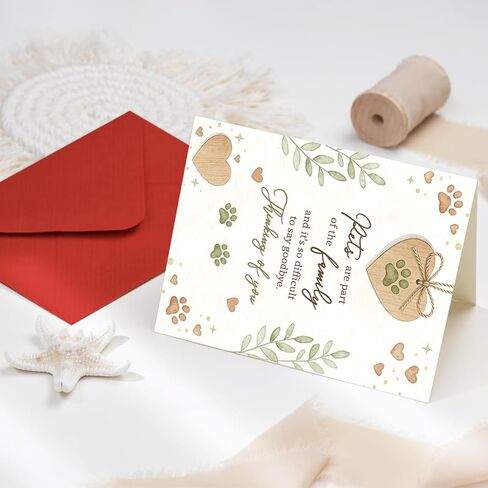 Pet Sympathy Card, Pet Loss Card for Dog Cat, Dog Sympathy Card, Thinking of You Condolence Card, Loss of Pet Card for Friend Family Coworker, Pet Memorial Card in Saudi Arabia