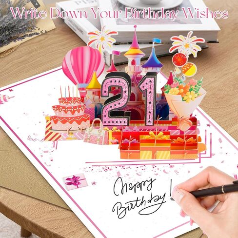 بطاقة عيد ميلاد 21، ثلاثية الأبعاد منبثقة زينة عيد ميلاد مضحكة 21 للفتيات أخت حفيدة، هدية عيد ميلاد سعيدة تبلغ من العمر 21 عامًا لابنتها، فكرة رائعة للهدايا عمرها 21 عامًا لها، جمبو روز جلود في عام 2005 in Kuwait