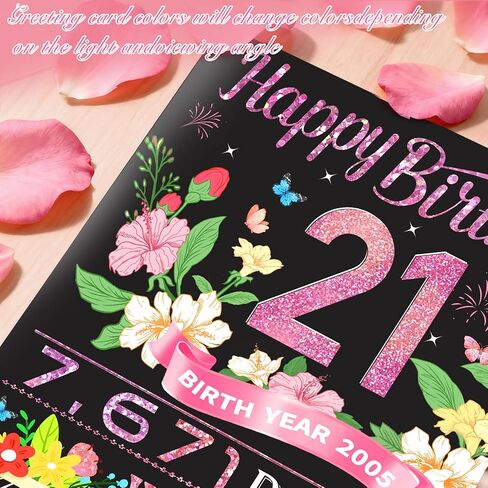 بطاقة عيد ميلاد 21، ثلاثية الأبعاد منبثقة زينة عيد ميلاد مضحكة 21 للفتيات أخت حفيدة، هدية عيد ميلاد سعيدة تبلغ من العمر 21 عامًا لابنتها، فكرة رائعة للهدايا عمرها 21 عامًا لها، جمبو روز جلود في عام 2005 in Kuwait