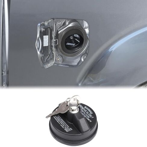 استبدال غطاء خزان الوقود Aunginsy غطاء قفل مضاد للسرقة متوافق مع ملحقات Nissan Frontier 2009-2017، غطاء خزان الوقود ABS لباب السيارة مع قفل أغطية الغاز غطاء الكسوة حامي حشو الوقود مع مفاتيح in Kuwait