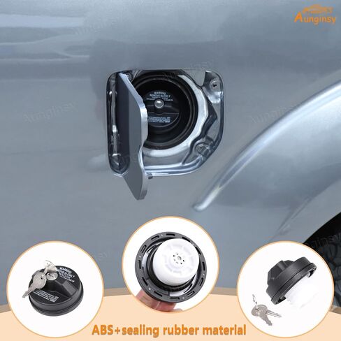 استبدال غطاء خزان الوقود Aunginsy غطاء قفل مضاد للسرقة متوافق مع ملحقات Nissan Frontier 2009-2017، غطاء خزان الوقود ABS لباب السيارة مع قفل أغطية الغاز غطاء الكسوة حامي حشو الوقود مع مفاتيح in Kuwait