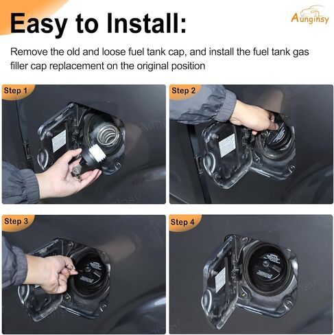 استبدال غطاء خزان الوقود Aunginsy غطاء قفل مضاد للسرقة متوافق مع ملحقات Nissan Frontier 2009-2017، غطاء خزان الوقود ABS لباب السيارة مع قفل أغطية الغاز غطاء الكسوة حامي حشو الوقود مع مفاتيح in Kuwait