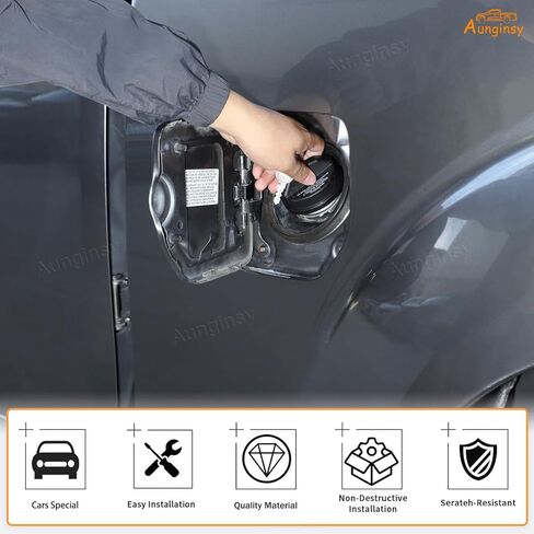 استبدال غطاء خزان الوقود Aunginsy غطاء قفل مضاد للسرقة متوافق مع ملحقات Nissan Frontier 2009-2017، غطاء خزان الوقود ABS لباب السيارة مع قفل أغطية الغاز غطاء الكسوة حامي حشو الوقود مع مفاتيح in Kuwait