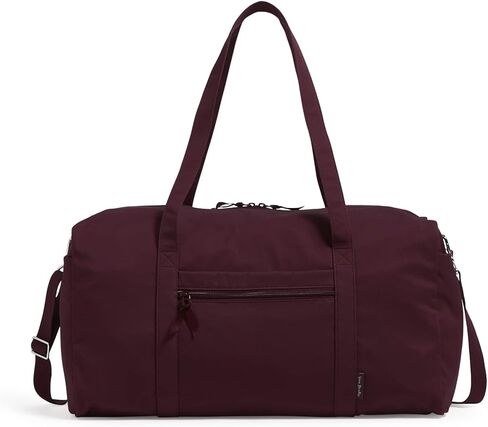 Vera Bradley Cotton Collegiate Large Travel Duffle Bag (Multiple Teams Available), Cardinal/White Rain Garden with University of South Carolina in Kuwait