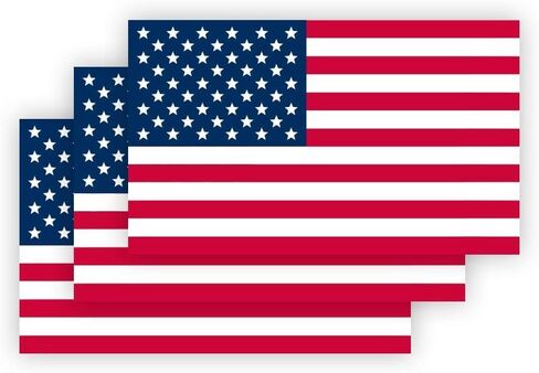 Ignixia American Flag Decals USA Flag Car Stickers (Pack of 03) Patriotic Decals 5x3 Inches American Flag Stickers in Saudi Arabia
