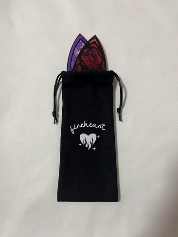 Stained Glass Style Acrylic Bookmarks Set of 2 Fantasy Inspired Transparent Bookmarks Featuring Blood Moon Castle and Shadowwing Designs in Saudi Arabia