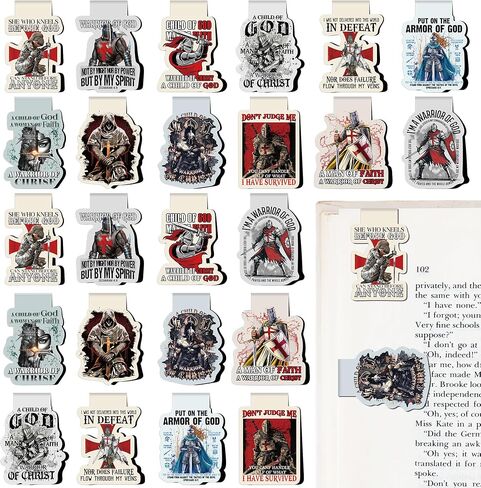 Funny Bookish Magnetic Bookmarks - 24 Pcs Read Books Flowers Magnet Book Marks Bulk Page Markers Clips for Reading Women Kids Lovers Students Teachers School Office Supplies Birthday Gifts in Kuwait
