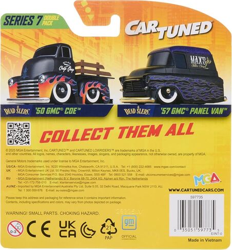 CarTuned 2-Pack Series 7 - الزلاجات الميتة، 1950 GMC Coe، 1957 GMC Panel Van in Kuwait