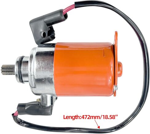 محرك بدء GY6 125cc 150cc مع سلك متوافق مع محركات رباعية الأشواط 152QMI 157QMJ سكوتر الدراجة ATV Go-Kart (برتقالي) in Kuwait